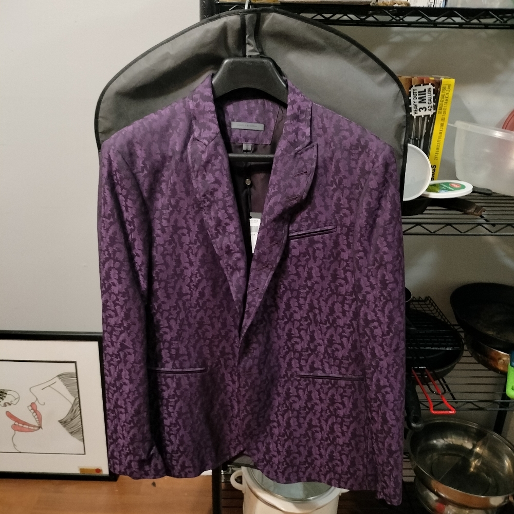 John Varvatos blazer purple size 56